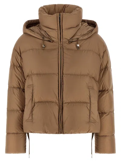 MAX MARA THE CUBE TREBI PUFFER JACKETS BROWN