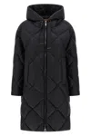 Max Mara The Cube Trefe Nylon Long Jacket In Black