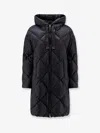 Max Mara The Cube Trefe Nylon Long Jacket In Black