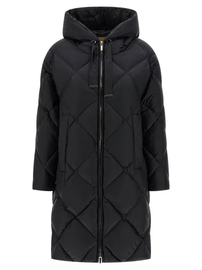 MAX MARA THE CUBE TREFE PUFFER JACKETS BLACK