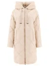 Max Mara The Cube Midi Parka In Water-repellent Canvas Coats In White
