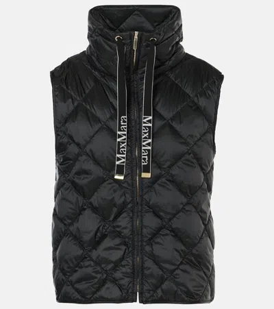 Max Mara The Cube Tregic Quilted Vest In Black