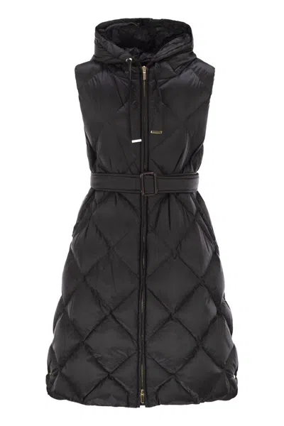 MAX MARA THE CUBE MAX MARA THE CUBE TREGIL - MIDI PADDED WAISTCOAT IN WATER-REPELLENT CANVAS