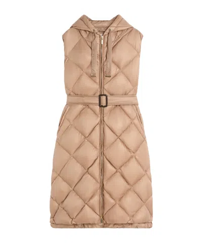 Max Mara The Cube Tregil Padded Gilet In Nude