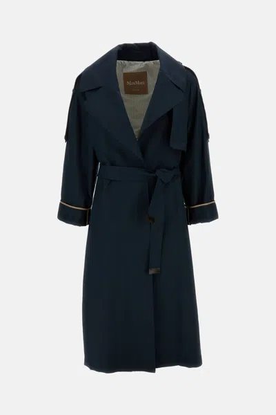 Max Mara The Cube Trench In Blue