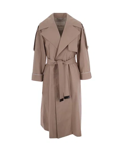 Max Mara The Cube Trench Oversize Antigocia Sabbia In Brown