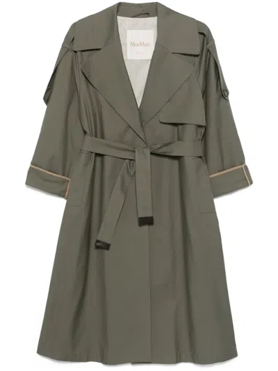 Max Mara The Cube U Trench In Green