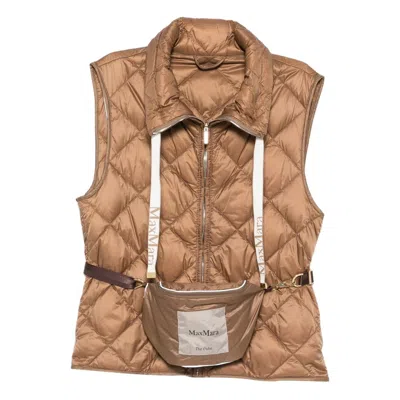 Max Mara The Cube Waistcoat In Brown