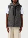 Max Mara The Cube Greengo Zip-up Drawstring Gilet In Mud