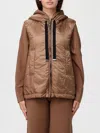 Max Mara The Cube Padded Vest With Hood Coats Brown In Brown