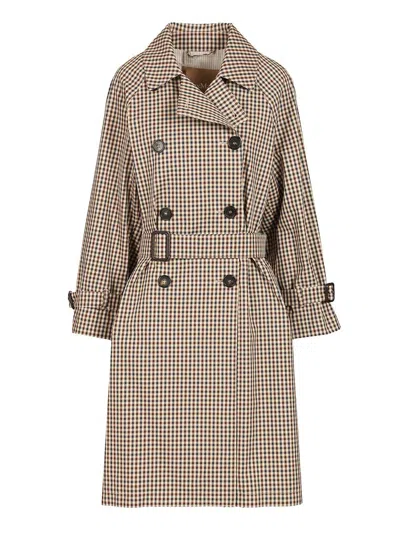 Max Mara The Cube Water-repellent Twill Trench Coat Coats Brown In Neutral