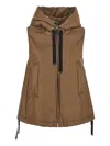 Max Mara The Cube Water-resistant Technical Canvas Gilet In Brown