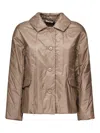 Max Mara The Cube Waterproof Canvas Padded Jacket In Brown