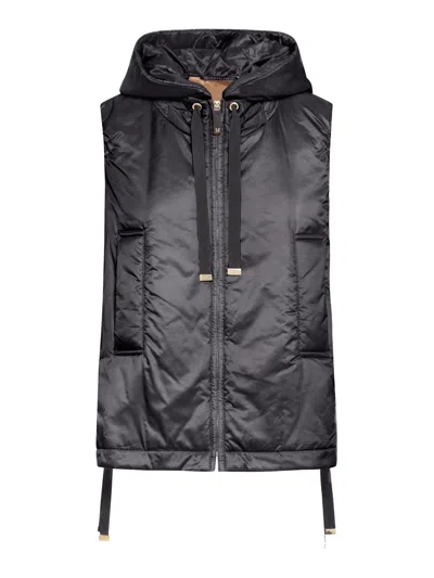 Max Mara The Cube Waterproof Technical Canvas Vest In Black