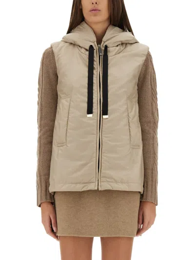 Max Mara The Cube Waterproof Vest Greengo In Hazel