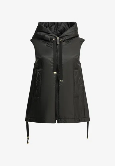 Max Mara The Cube Water-repellent Sleeveless Jacket In Black