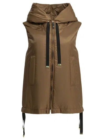 Max Mara The Cube Water-repellent Sleeveless Jacket In Green