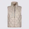 Max Mara The Cube Quilted Down Vest In Neutral