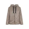 Max Mara The Cube Greenh Hooded Padded Jacket In Gray