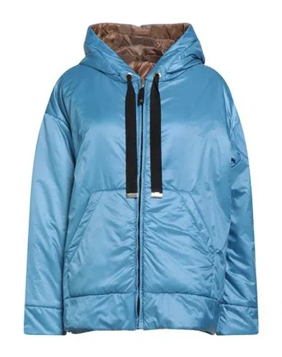 MAX MARA THE CUBE MAX MARA THE CUBE WOMAN JACKET AZURE SIZE 4 POLYESTER