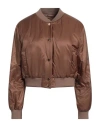 Max Mara The Cube Woman Jacket Camel Size 4 Polyester, Virgin Wool, Polyamide, Elastane In Beige