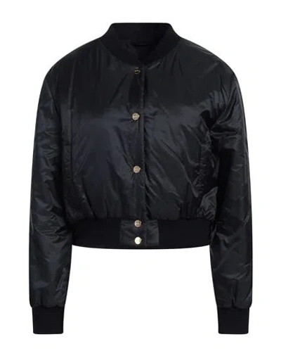 Max Mara The Cube Woman Jacket Midnight Blue Size 4 Polyester, Virgin Wool, Polyamide, Elastane In Blue