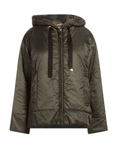 Max Mara The Cube Woman Jacket Military Green Size 0 Polyester