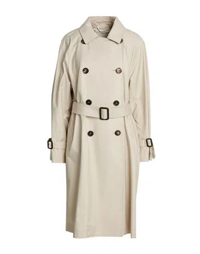 Max Mara The Cube Woman Overcoat & Trench Coat Beige Size 6 Cotton, Polyester