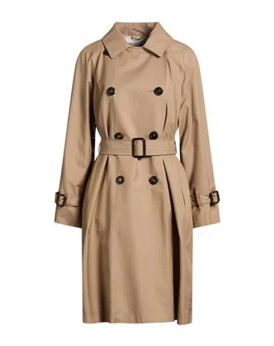 Max Mara The Cube Woman Overcoat & Trench Coat Camel Size 4 Cotton, Polyester In Sand