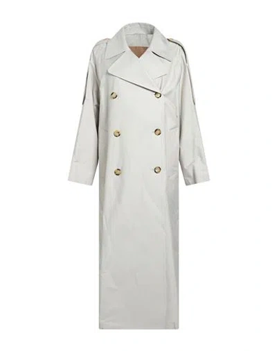 Max Mara The Cube Woman Overcoat & Trench Coat Light Grey Size 4 Cotton, Polyester