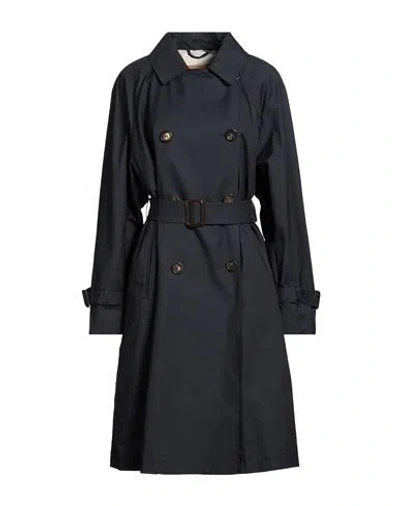 Max Mara The Cube Woman Overcoat & Trench Coat Midnight Blue Size 8 Cotton, Polyester