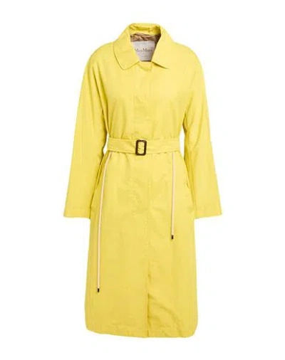 Max Mara The Cube Woman Overcoat & Trench Coat Yellow Size 6 Cotton