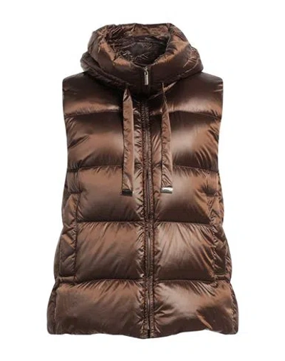 Max Mara The Cube Woman Puffer Brown Size 8 Polyamide