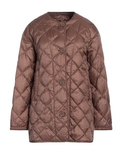 Max Mara The Cube Woman Puffer Chocolate Brown Size 6 Polyamide