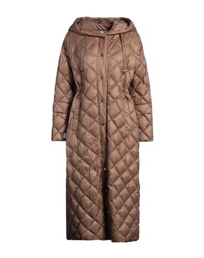 Max Mara The Cube Woman Puffer Light Brown Size 12 Polyamide In Beige