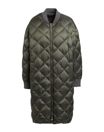 Max Mara The Cube Woman Puffer Military Green Size 8 Polyamide, Virgin Wool, Elastane