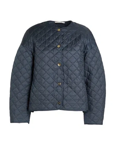 Max Mara The Cube Woman Puffer Navy Size 2 Polyester In Blue
