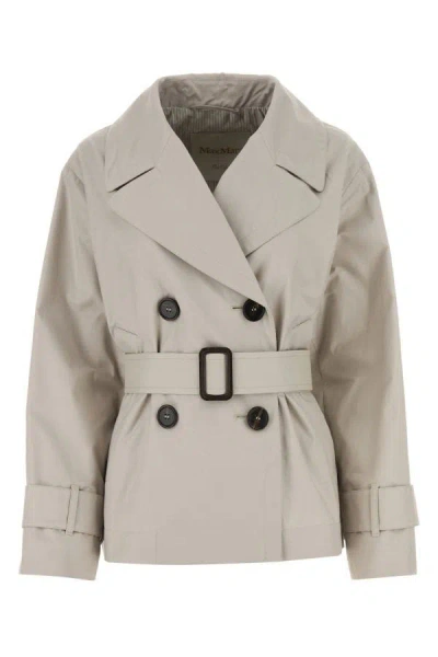 Max Mara The Cube Woman Sand Twill Jtrench Trench Coat In Brown
