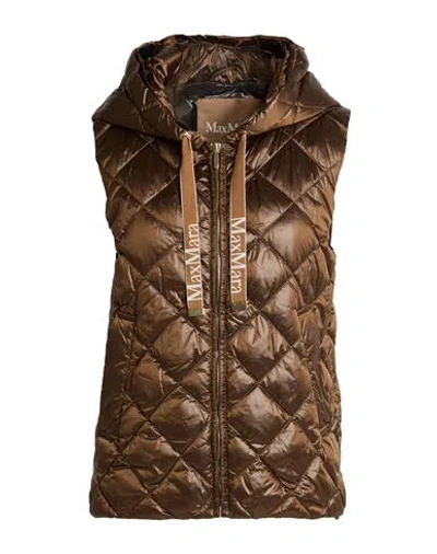 Max Mara The Cube Woman Vest Brown Size 0 Polyamide