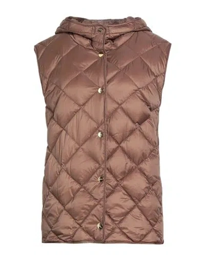 Max Mara The Cube Woman Vest Brown Size 12 Polyamide