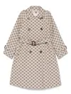 Max Mara The Cube Women Cotton Blend Jacquard Trench Coat In Beige