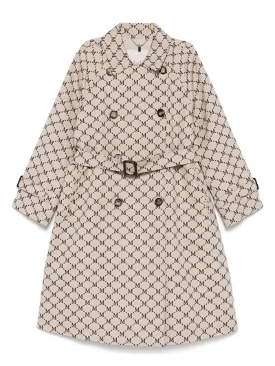 MAX MARA THE CUBE WOMEN'S COTTON BLEND JACQUARD TRENCH COAT
