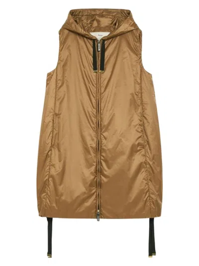MAX MARA THE CUBE WOMEN'S GREENGI SLEEVELESS PUFFER CARAMEL | SIZE IT 40 | 2529296034600051