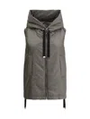 Max Mara The Cube Greengo Zip-up Drawstring Gilet In Gray