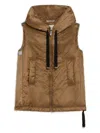 Max Mara The Cube Water-resistant Technical Canvas Gilet In Caramel