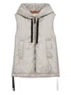 Max Mara The Cube Women Hooded Down Vest In Light Grey