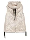 Max Mara The Cube Women Hooded Down Vest In Marrone Chiaro