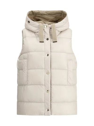 Max Mara The Cube Women Jsoft Down Vest In Cream