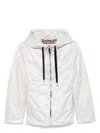 Max Mara The Cube Women Short Hooded Jacket In Light Grey