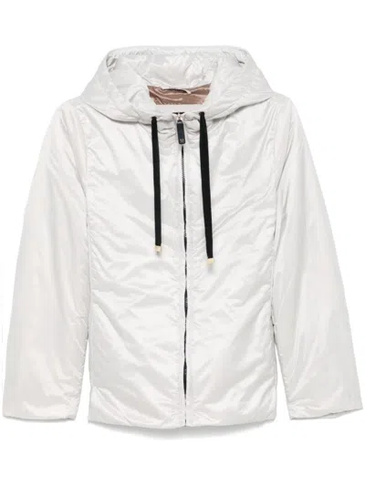 Max Mara The Cube Women Short Hooded Jacket In Light Grey